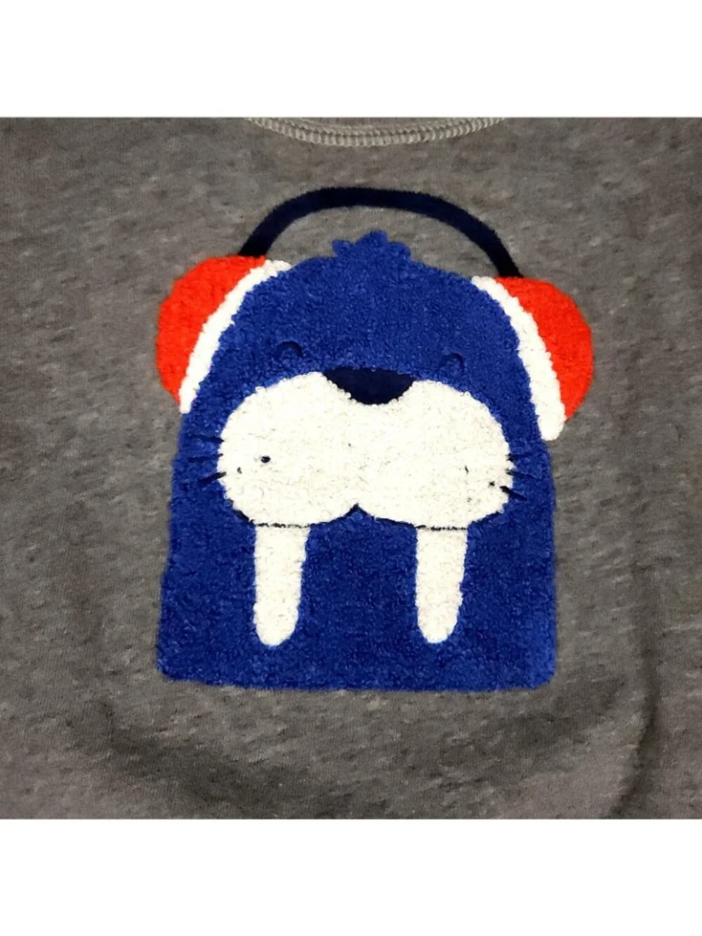 Carter's Toddler Boys Grey Walrus Applique Sweatshirt 2T